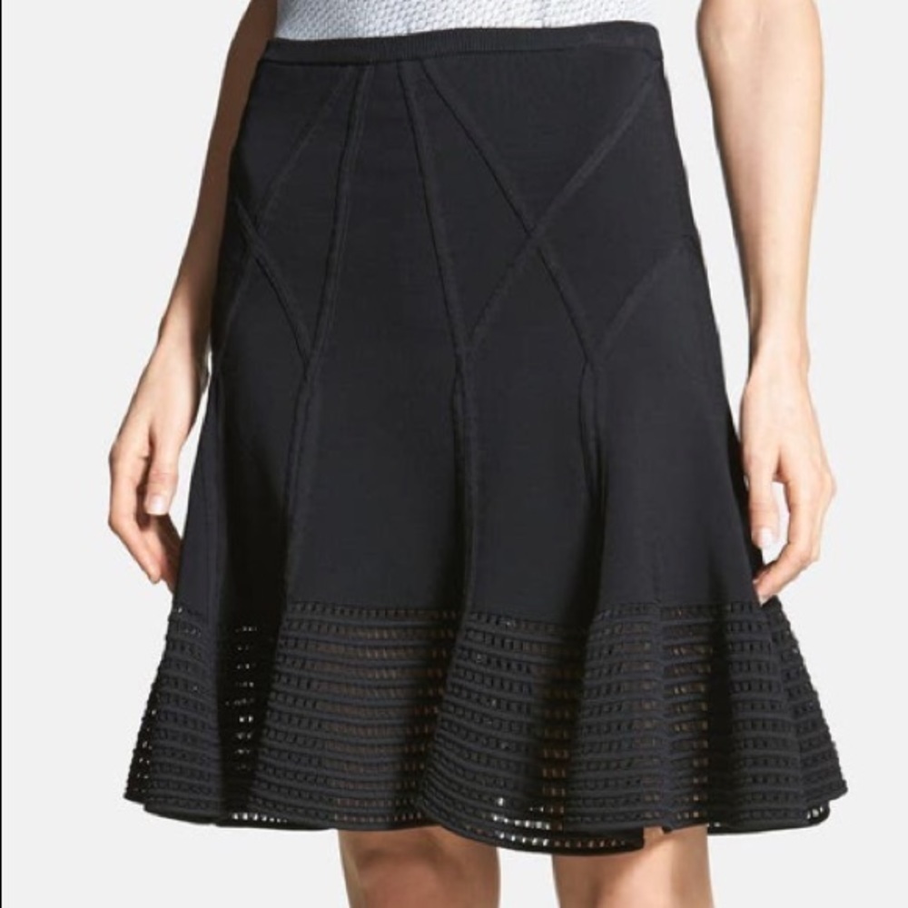 Diane von Furstenberg Samara skirt Sm black flare